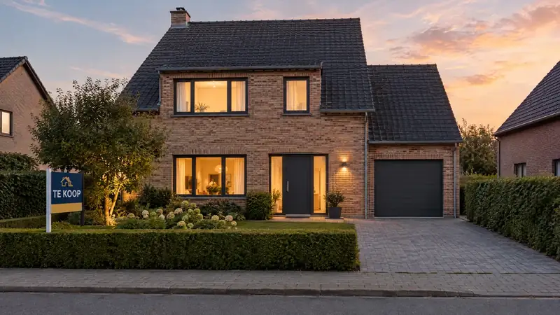 Woning te koop in Mechelen met verkoopbord – verkoperscampagne met gratis waardebepaling